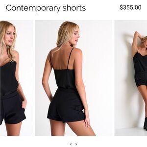 Black Contemporary Shorts designer Shan made in Canada luxury resort wear picket